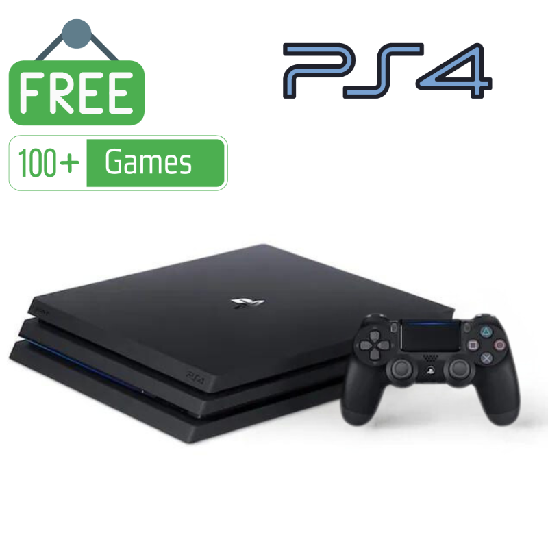 PS4 pro store with games and controller